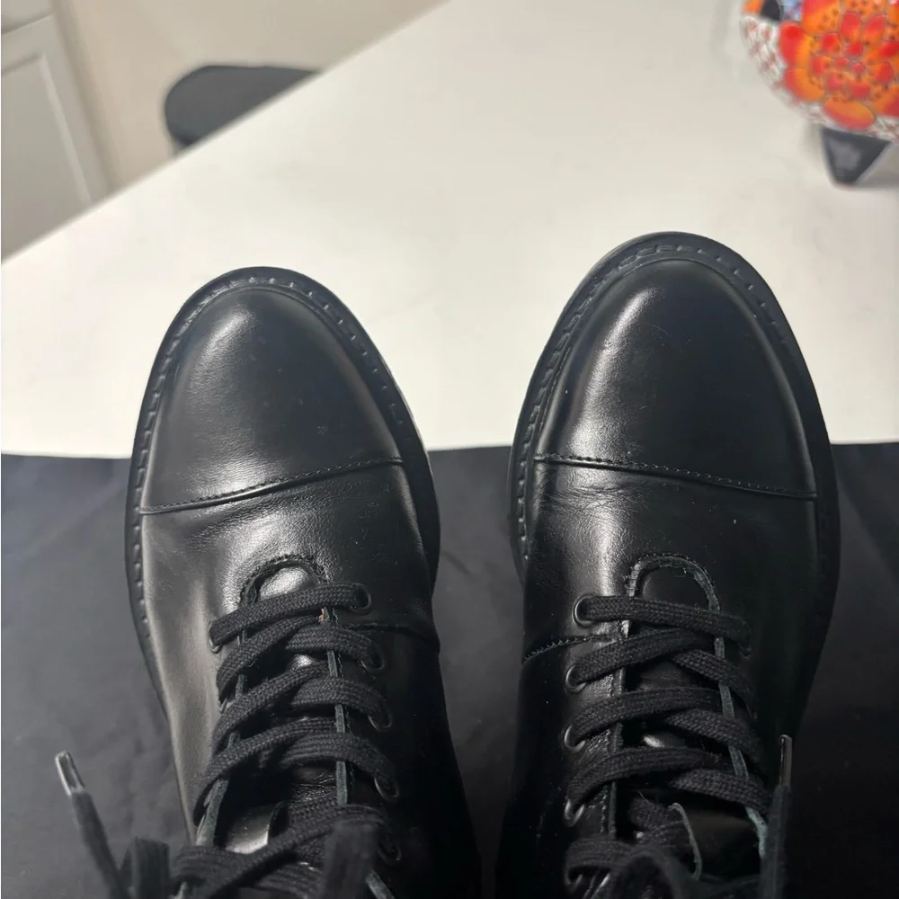 Black Leather Ankle Boots - Picture 9 of 15